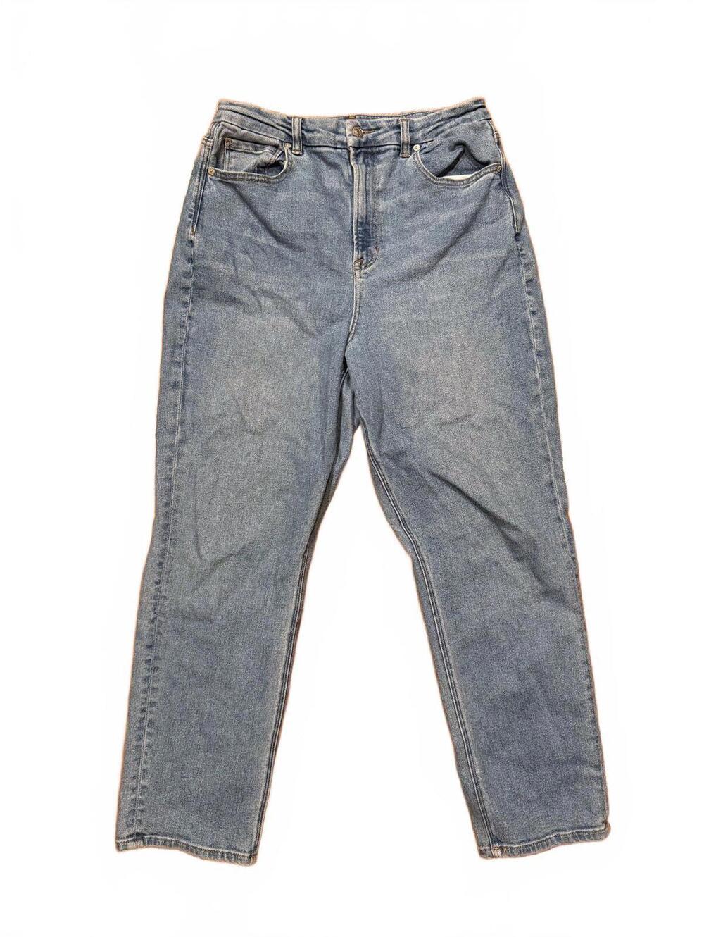 American Eagle Curvy Mom Jean High Rise Light Wash Stretch Size 12